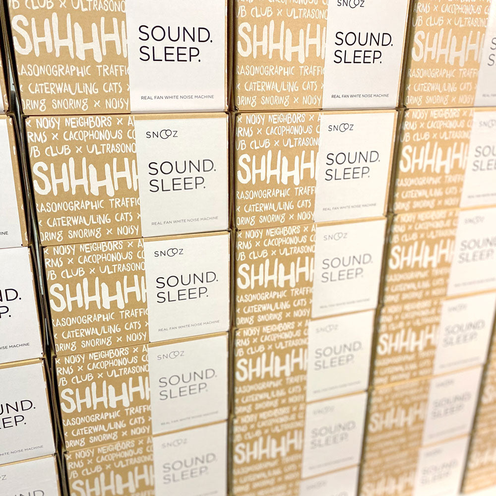 Boxes of SNOOZ White Noise Machine