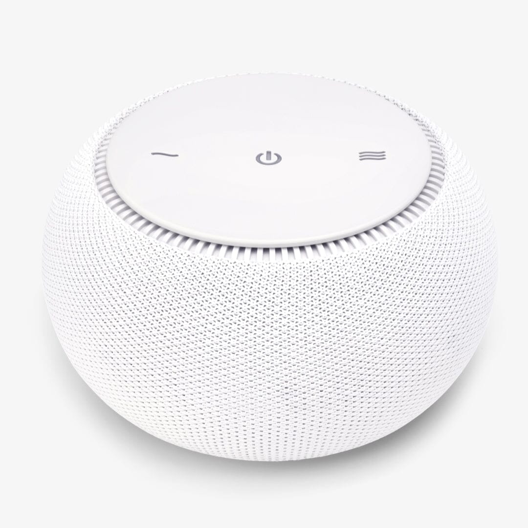 Snooz Button - White Noise Sound Machine - Non-Looping White Noise, Pink Noise, and Fan Sounds Plus Bluetooth Speaker - Charcoal